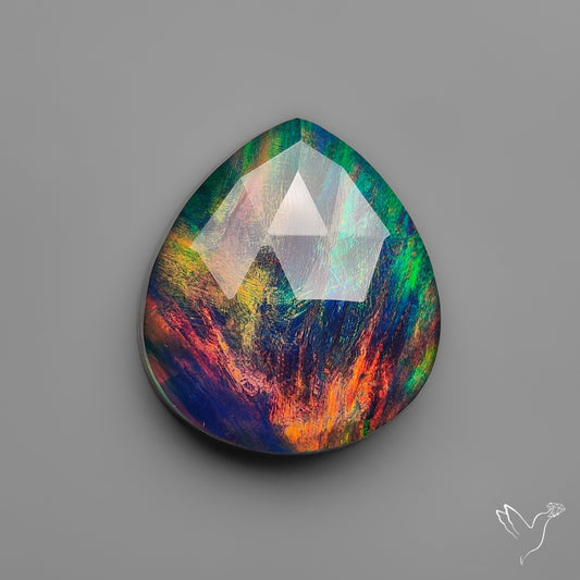 Rose Cut Aurora Opal Doublet