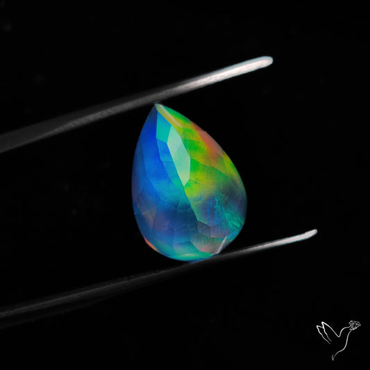 Rose Cut Aurora Opal Doublet