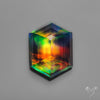 Step Cut Aurora Opal Doublet