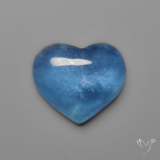 Aquamarine Heart Carving