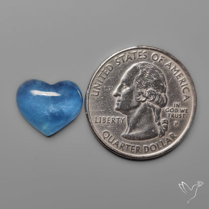 Aquamarine Heart Carving