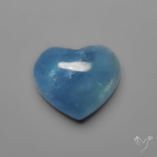 Aquamarine Heart Carving