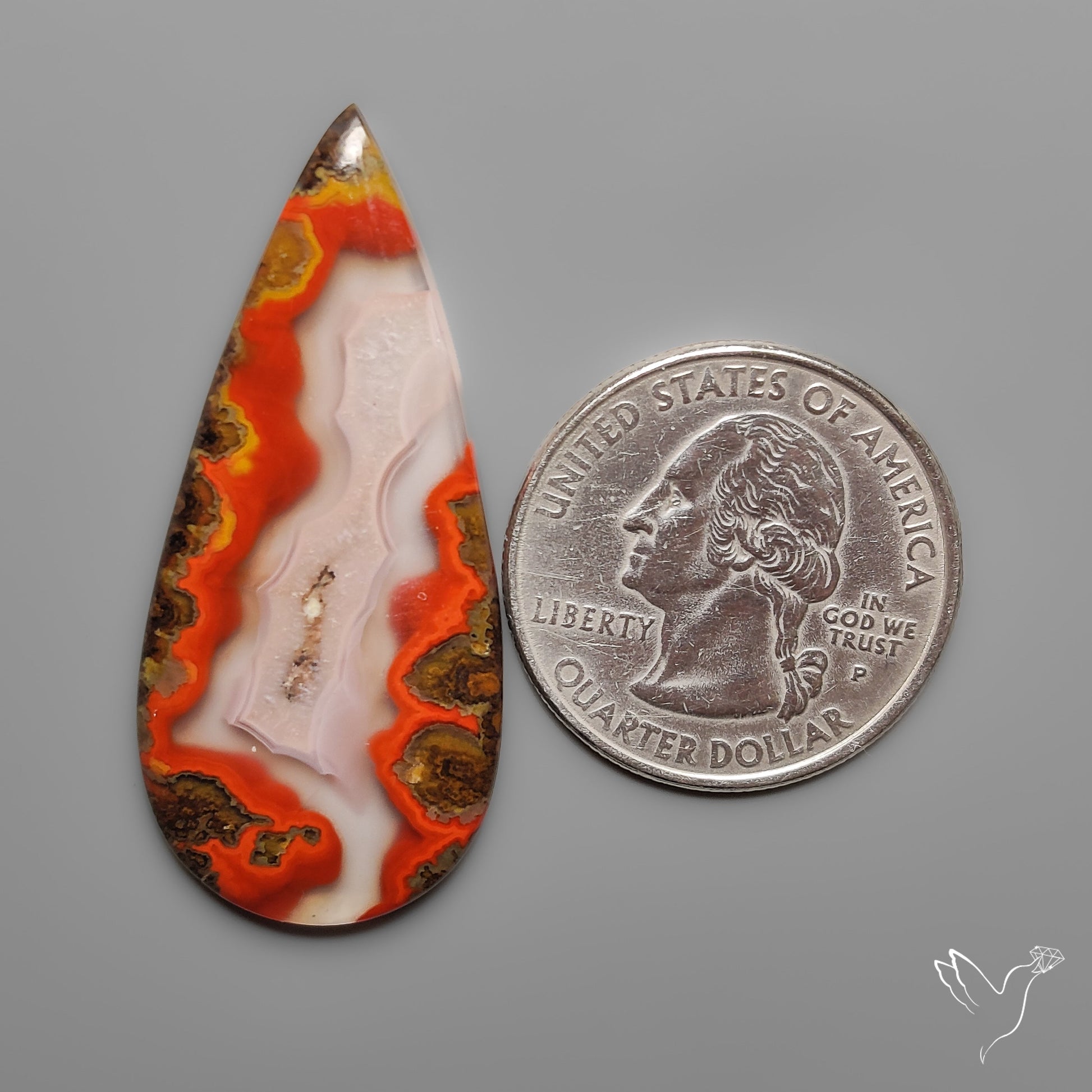 Moroccan Seam Agate Cabochon