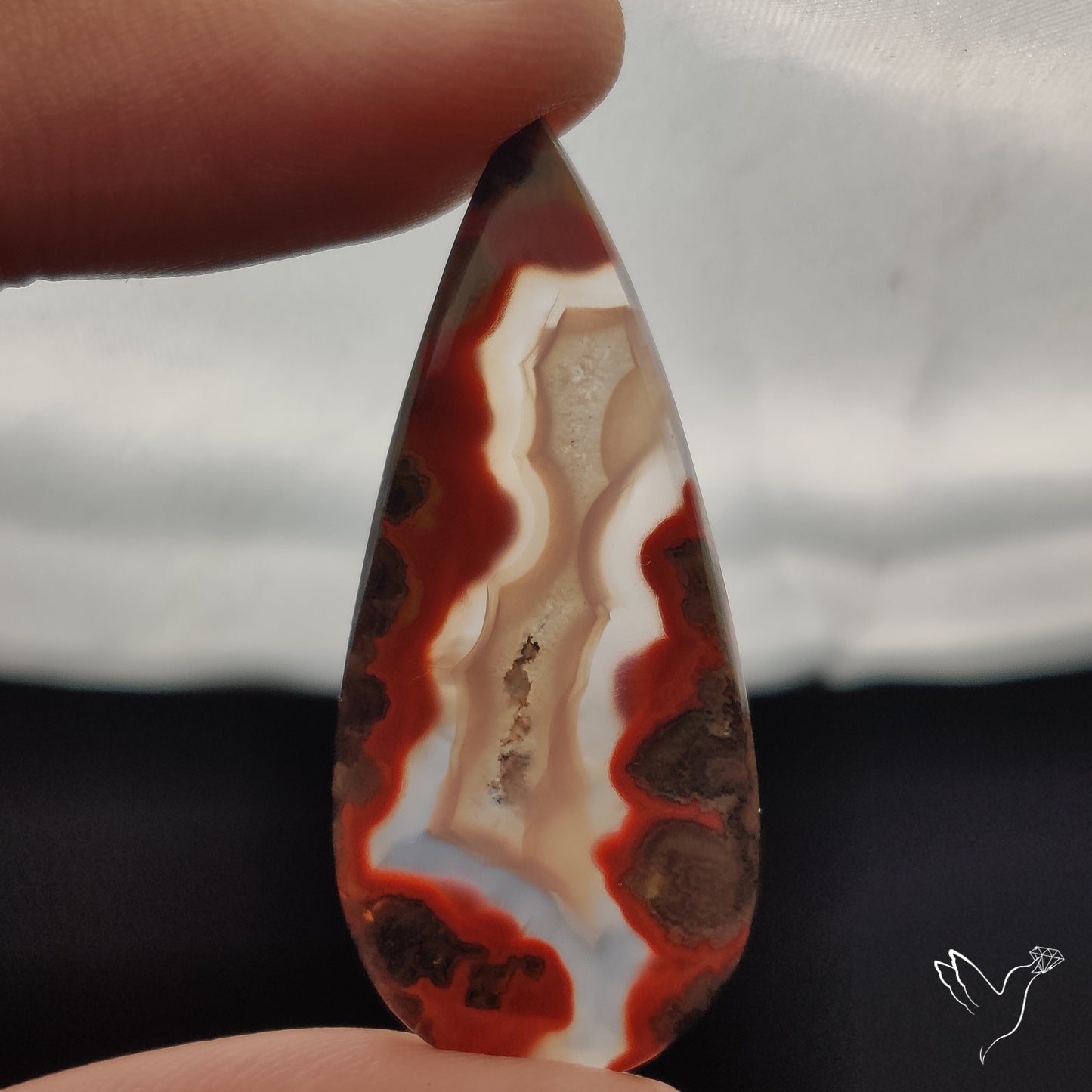 Moroccan Seam Agate Cabochon