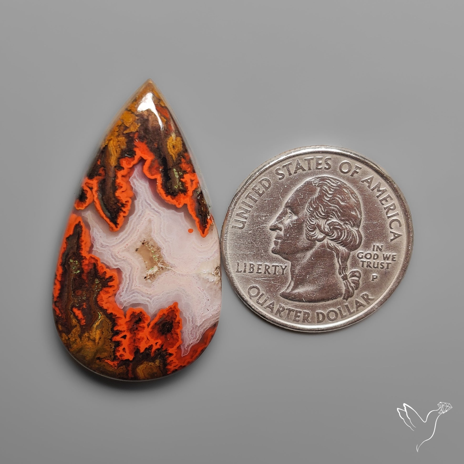 Moroccan Seam Agate Cabochon