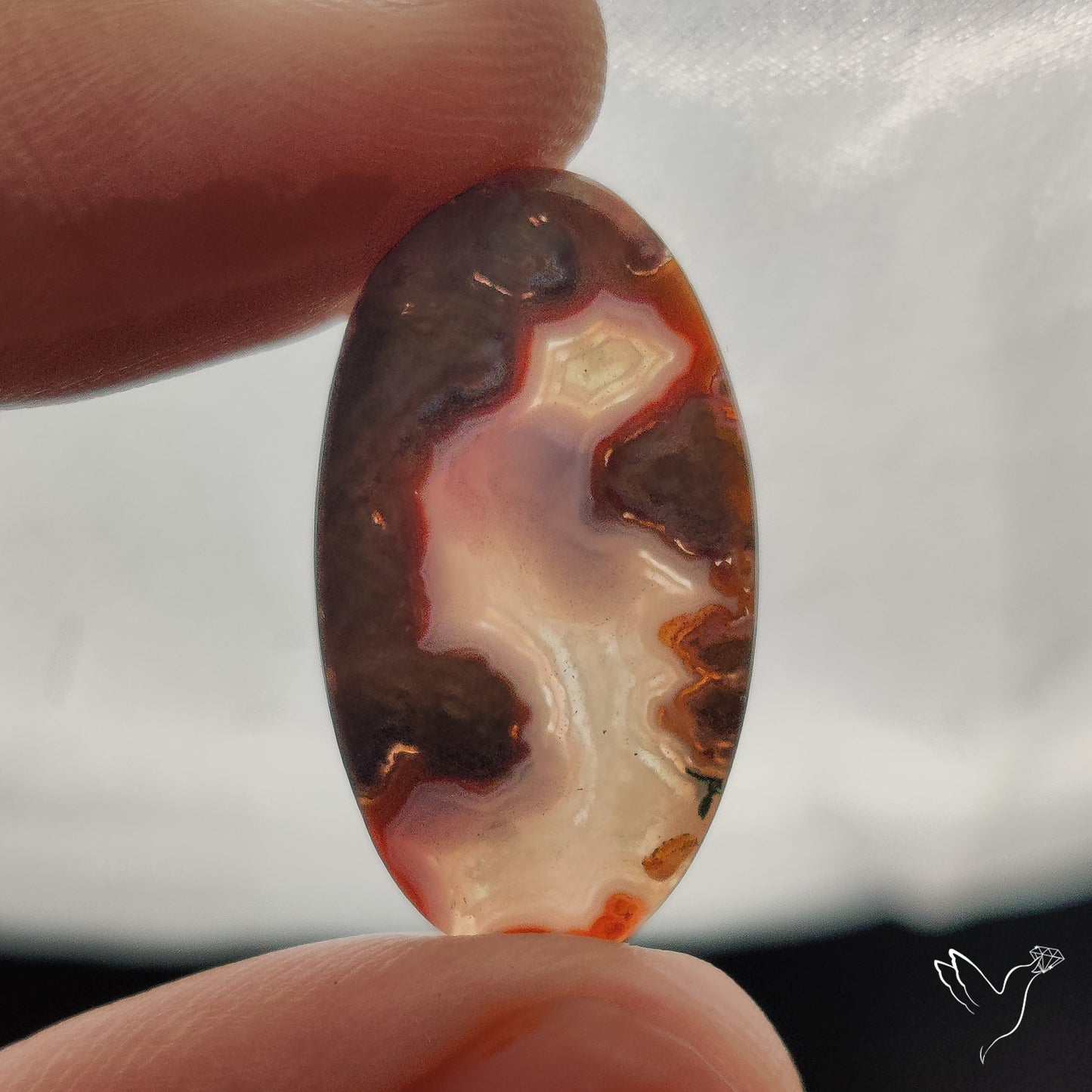 Moroccan Seam Agate Cabochon
