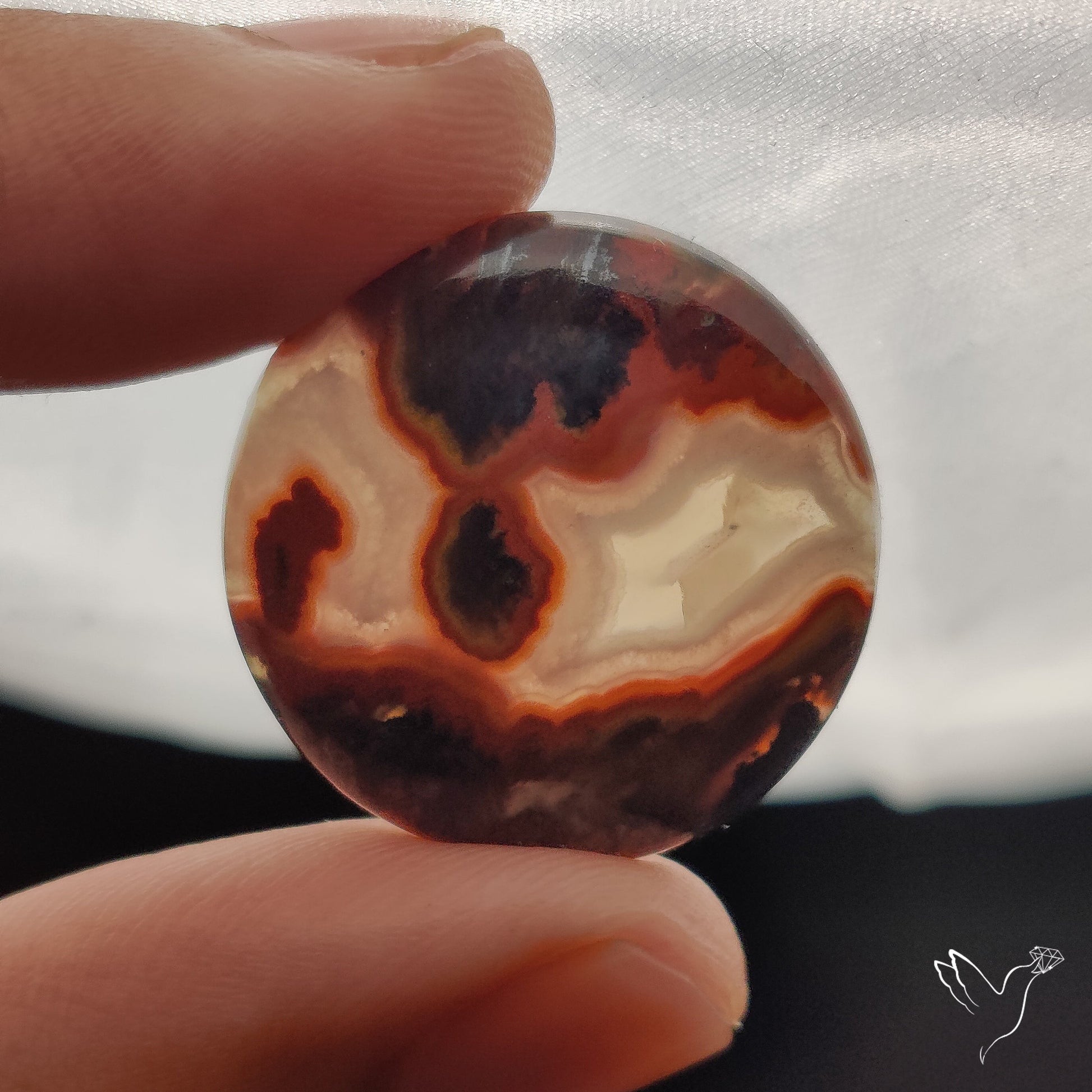 Moroccan Seam Agate Cabochon