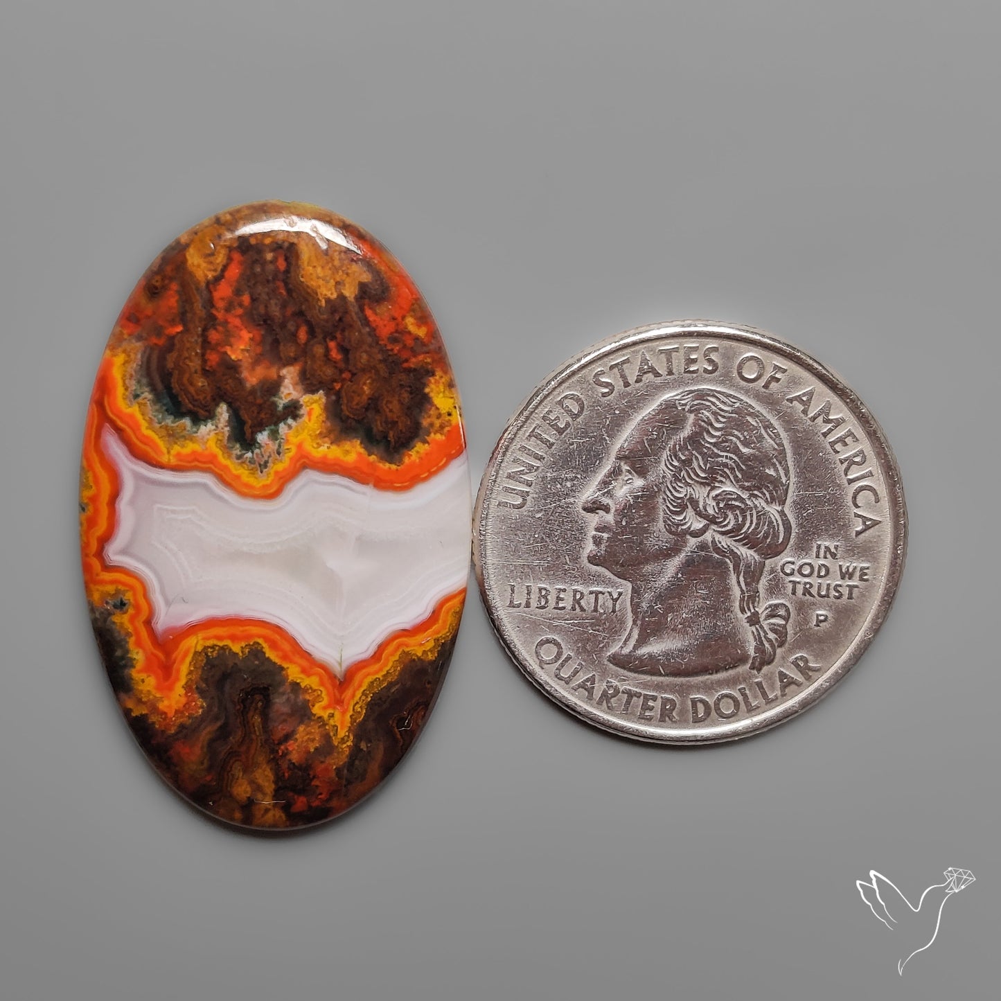 Moroccan Seam Agate Cabochon