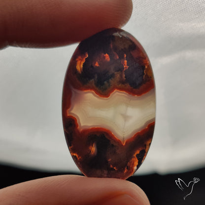 Moroccan Seam Agate Cabochon