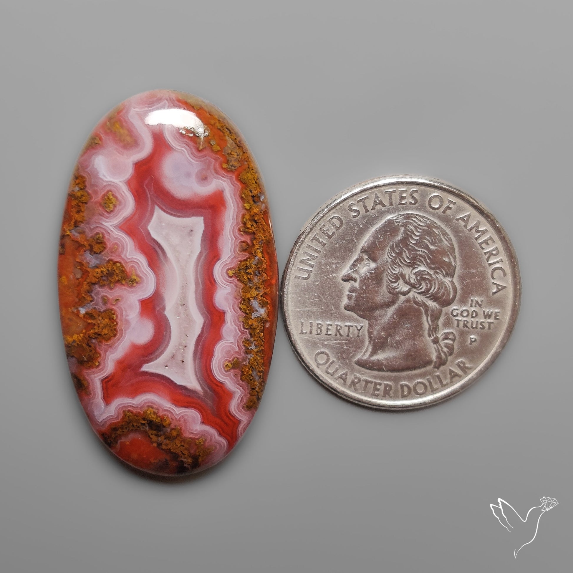 Moroccan Seam Agate Cabochon