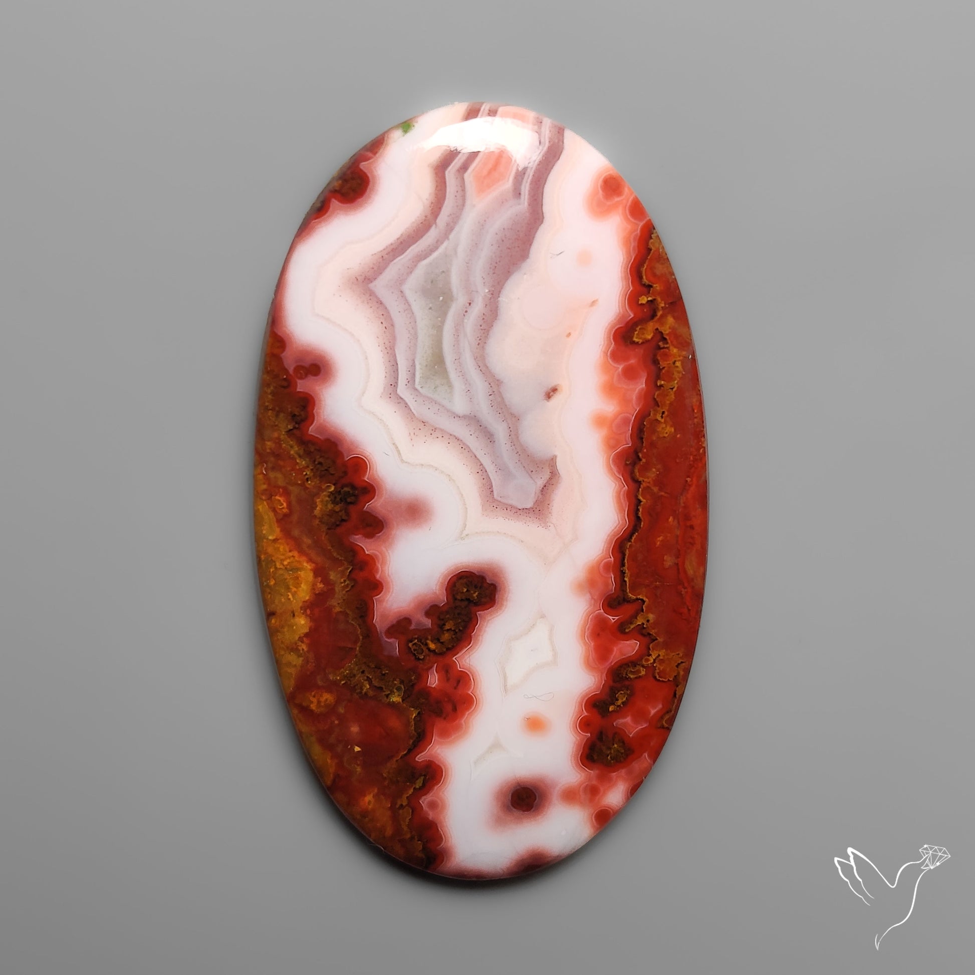 Moroccan Seam Agate Cabochon