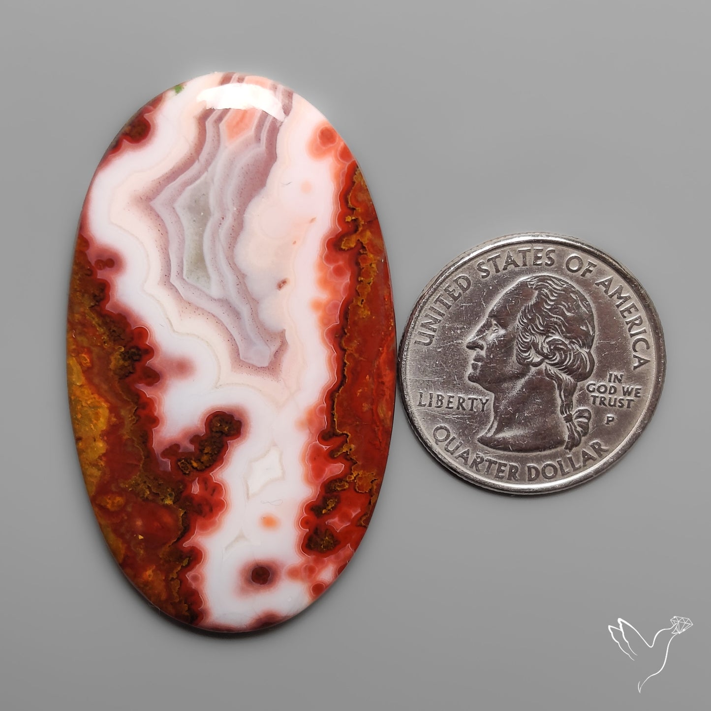 Moroccan Seam Agate Cabochon