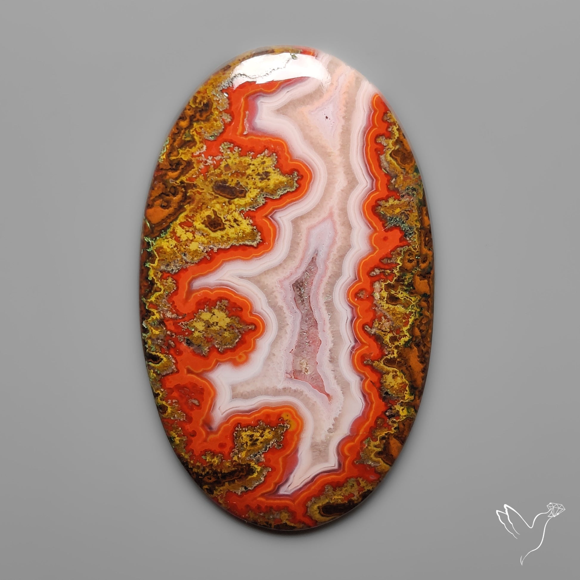 Moroccan Seam Agate Cabochon