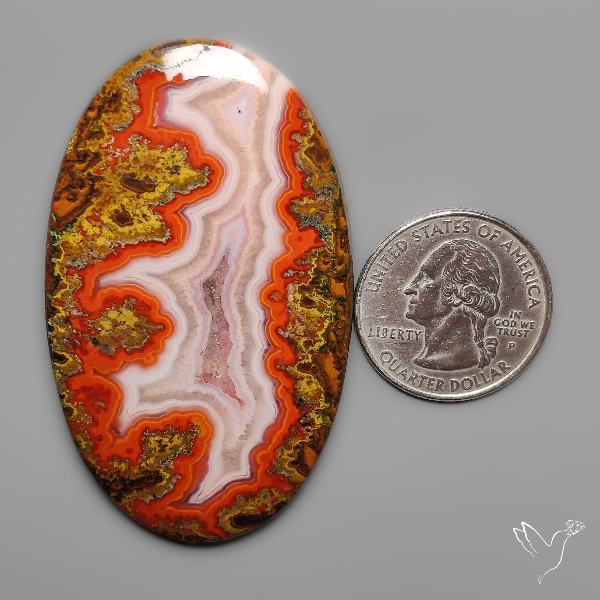 Moroccan Seam Agate Cabochon