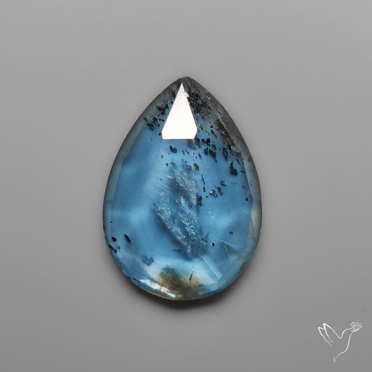 Rose Cut Teal Moss Kyanite