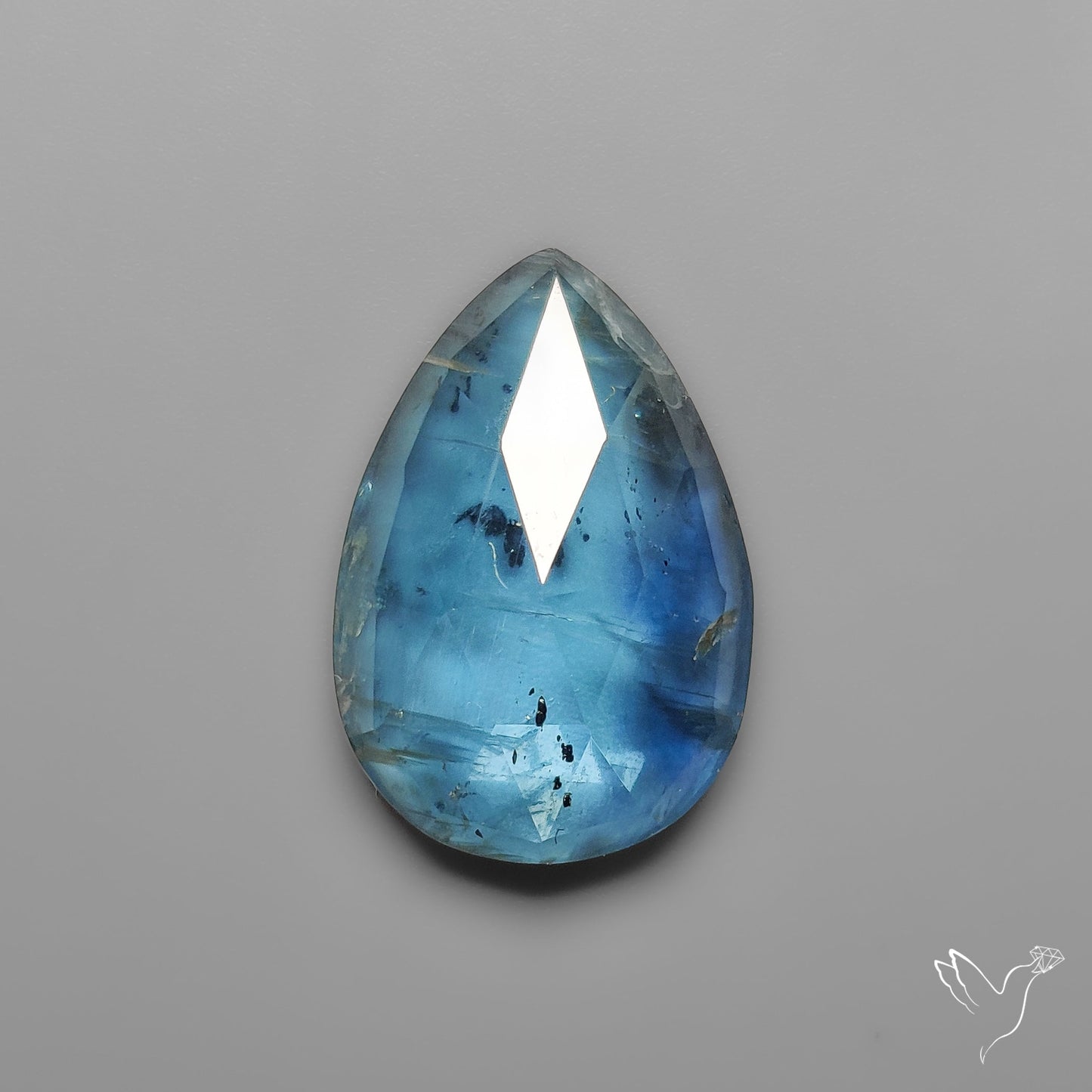 Rose Cut Teal Moss Kyanite