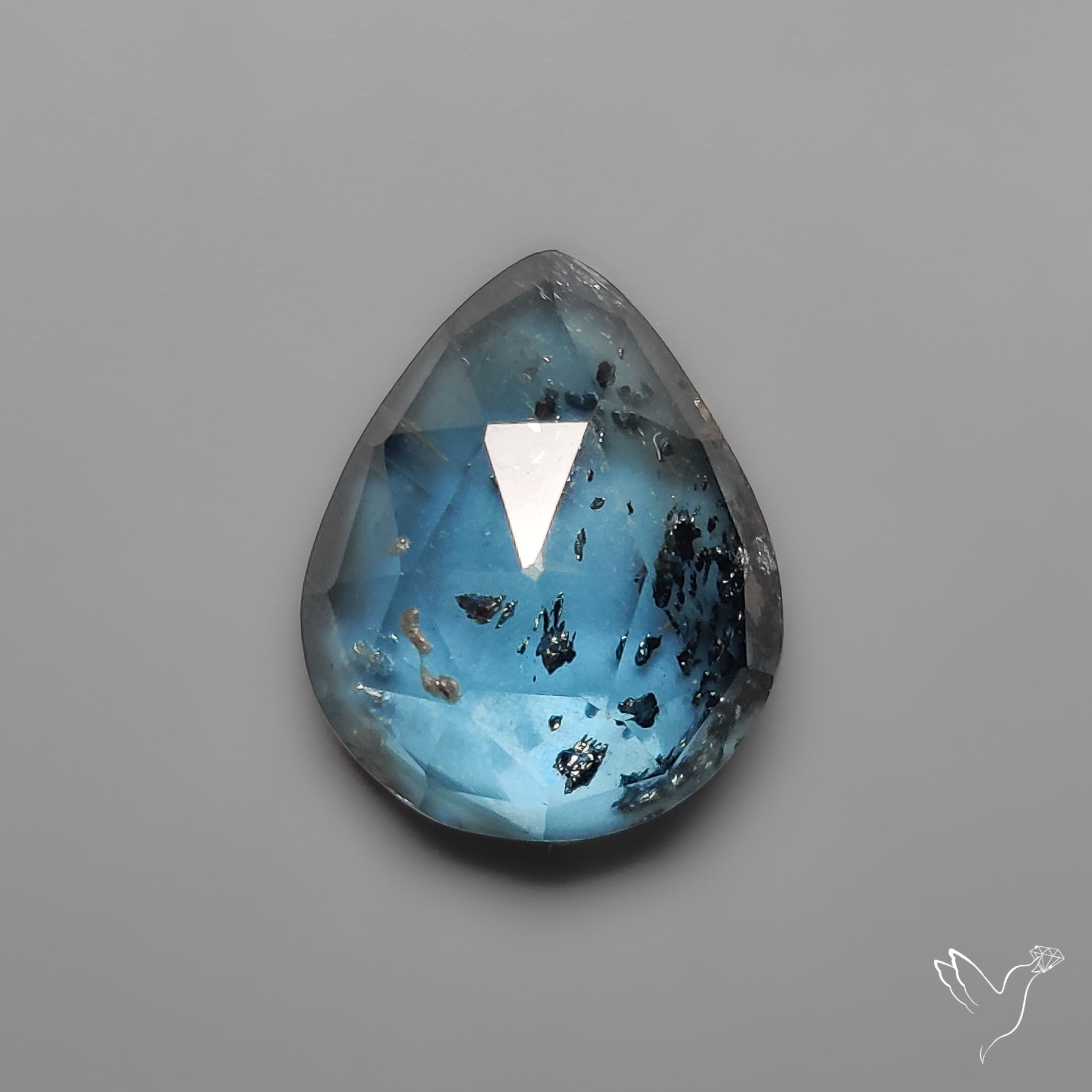 Rose Cut Teal Moss Kyanite