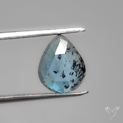 Rose Cut Teal Moss Kyanite