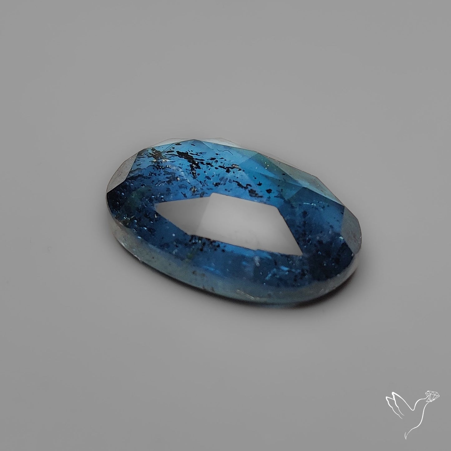 Rose Cut Teal Moss Kyanite