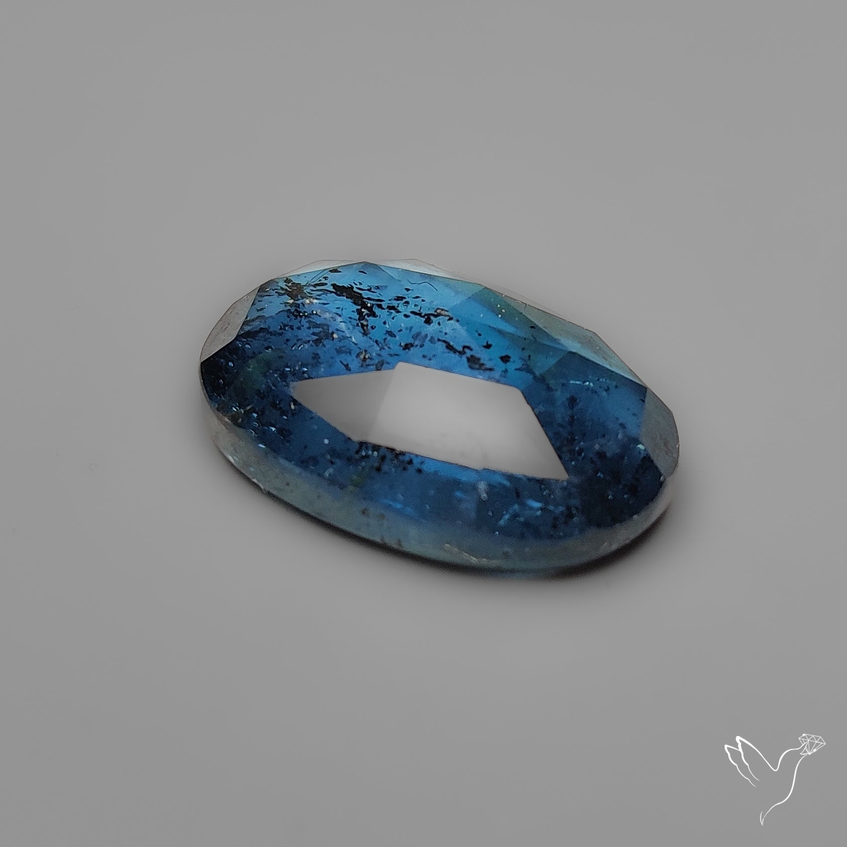 Rose Cut Teal Moss Kyanite