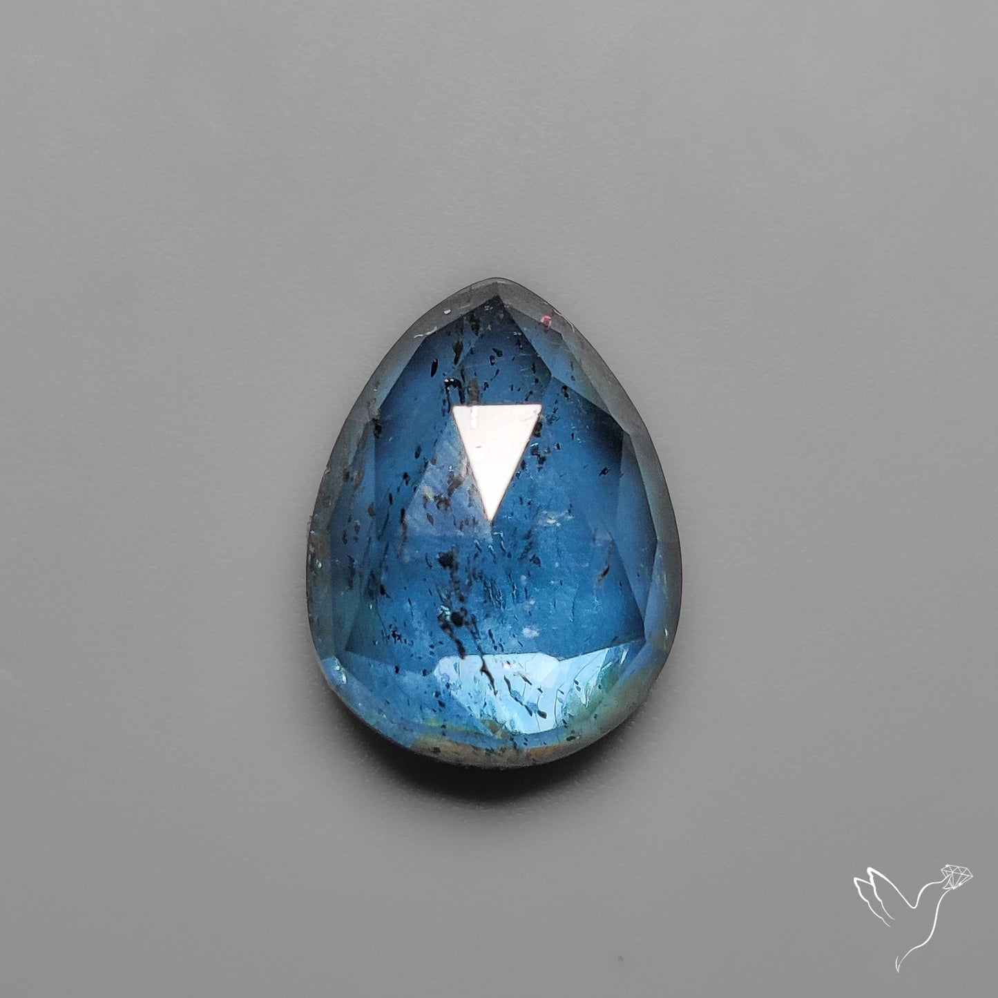 Rose Cut Teal Moss Kyanite