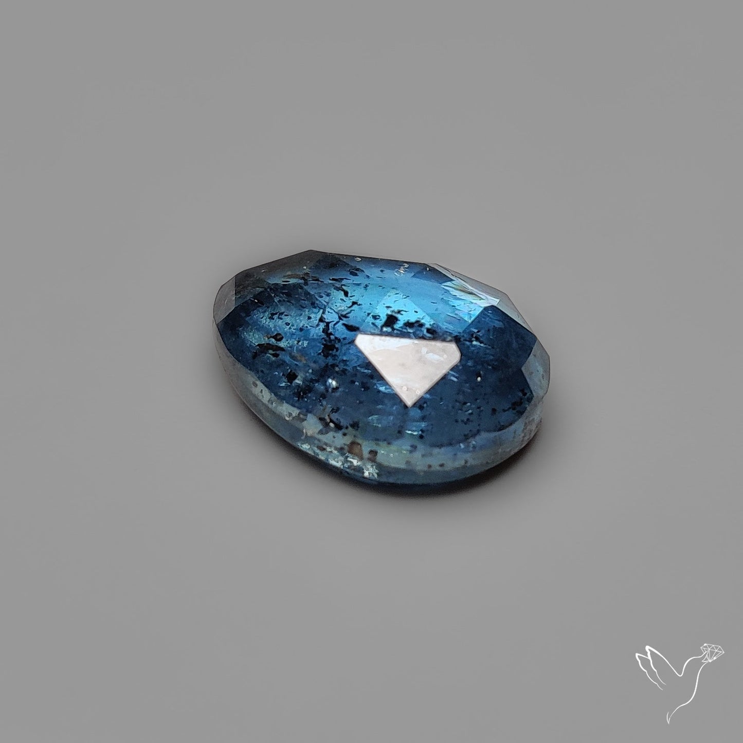 Rose Cut Teal Moss Kyanite