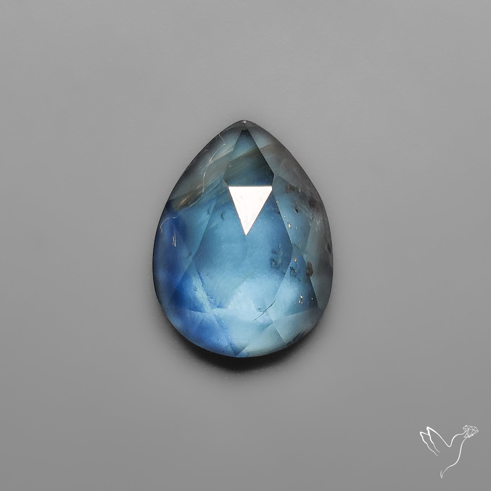 Rose Cut Teal Moss Kyanite