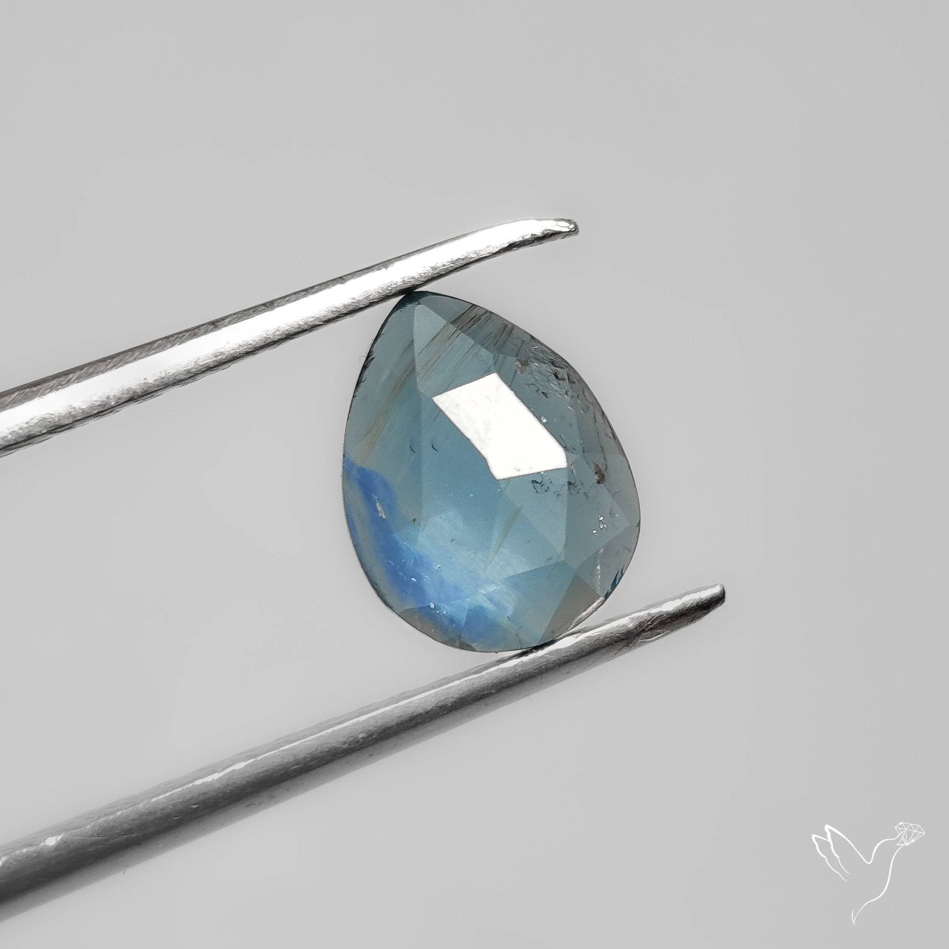 Rose Cut Teal Moss Kyanite