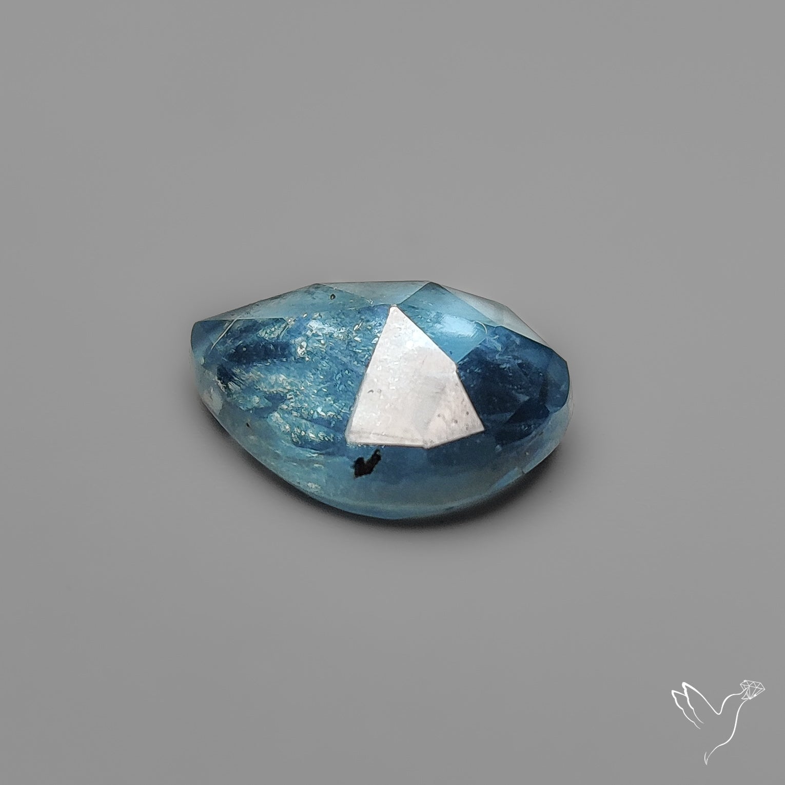 Rose Cut Teal Moss Kyanite