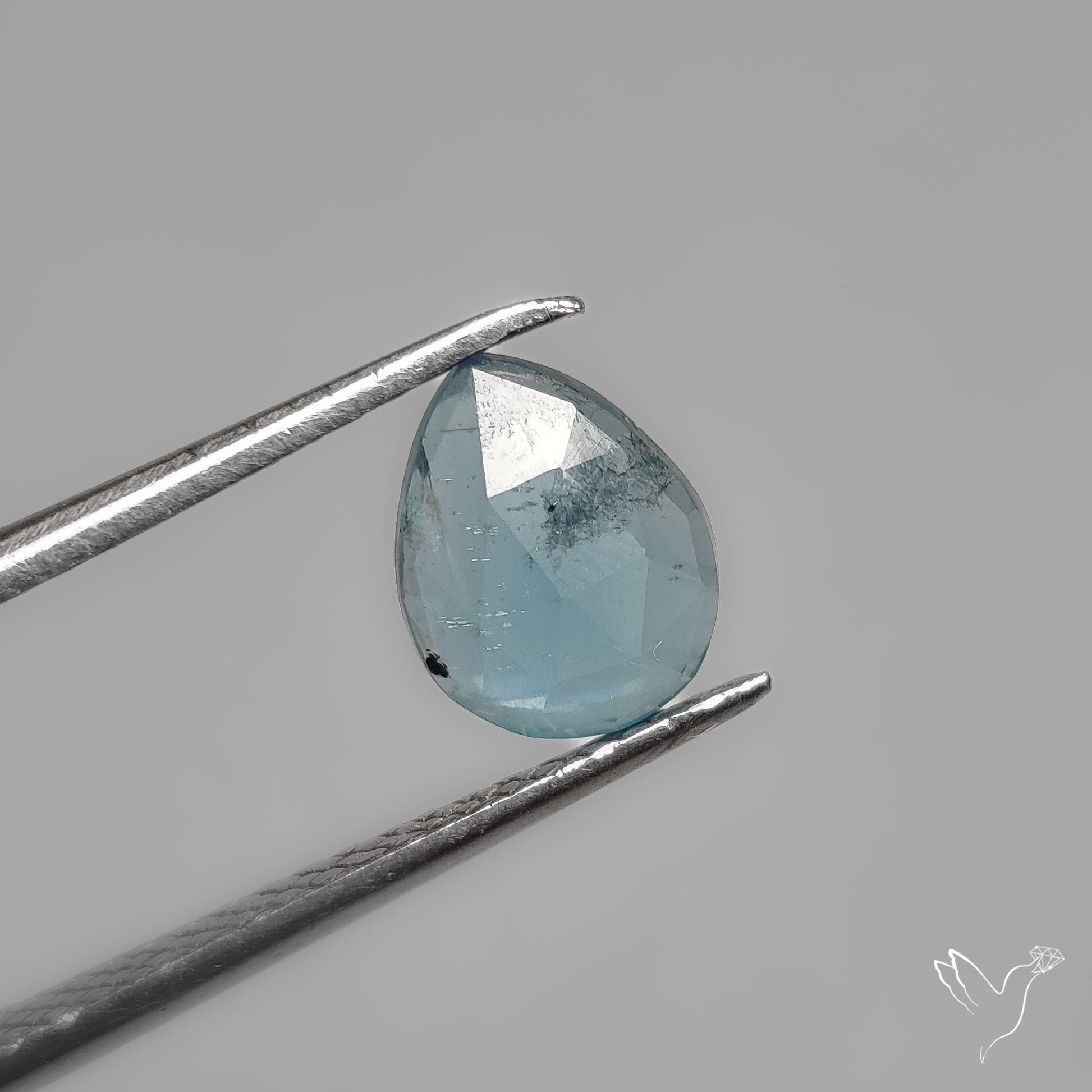 Rose Cut Teal Moss Kyanite