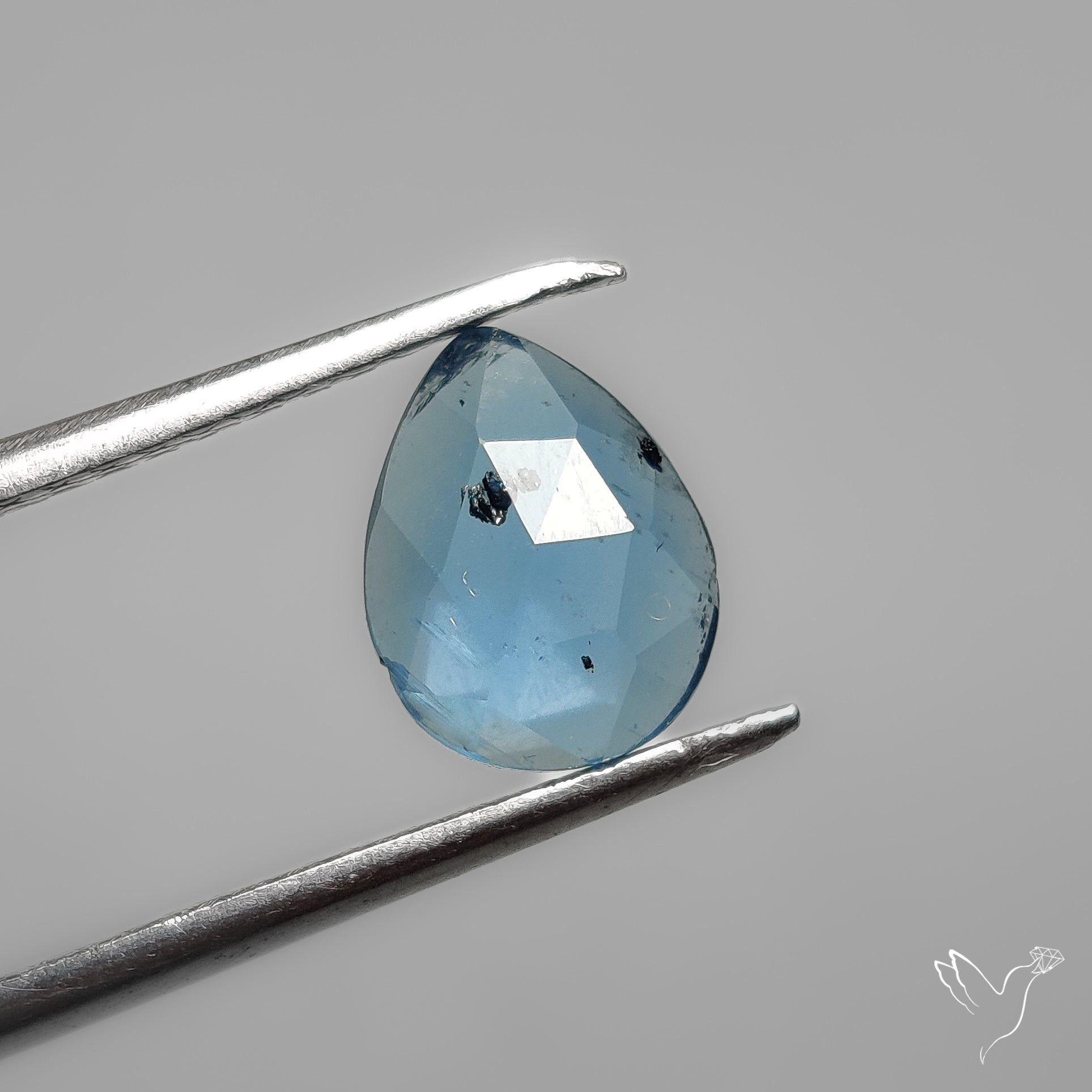 Rose Cut Teal Moss Kyanite