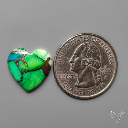Green Mohave Turquoise Heart