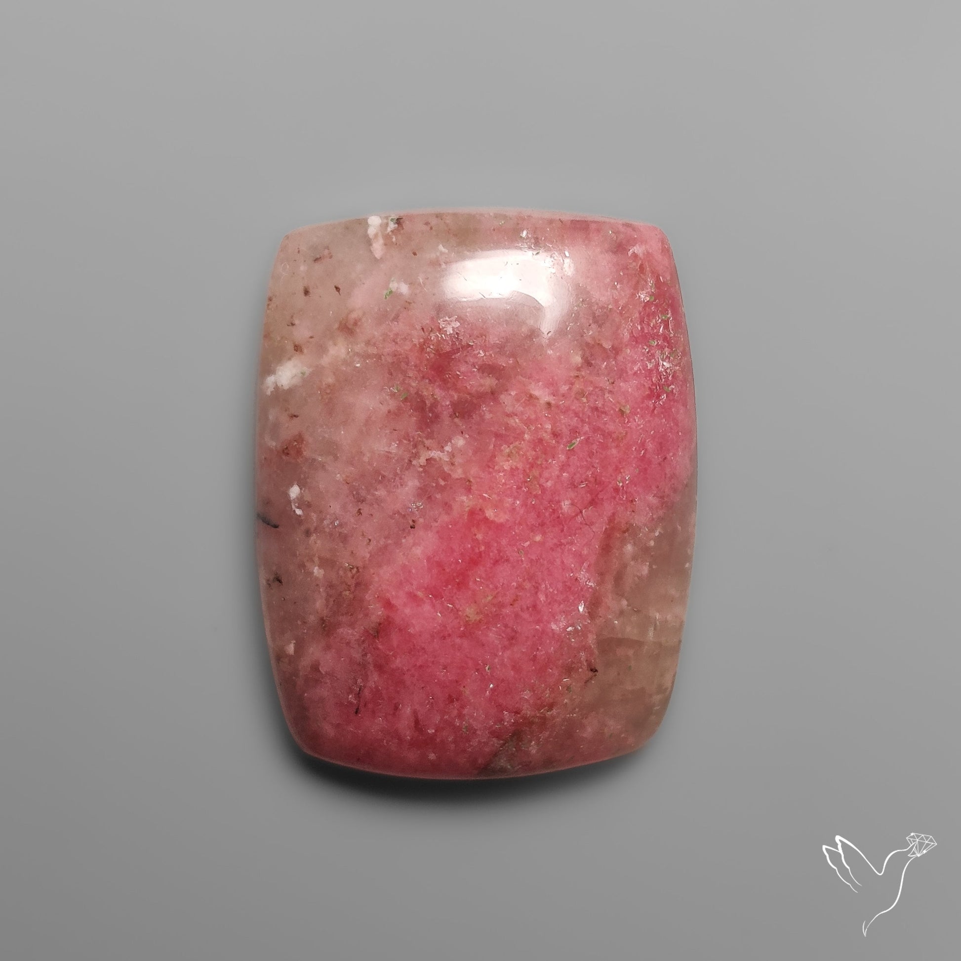 Rhodonite in Quartz Cabochon