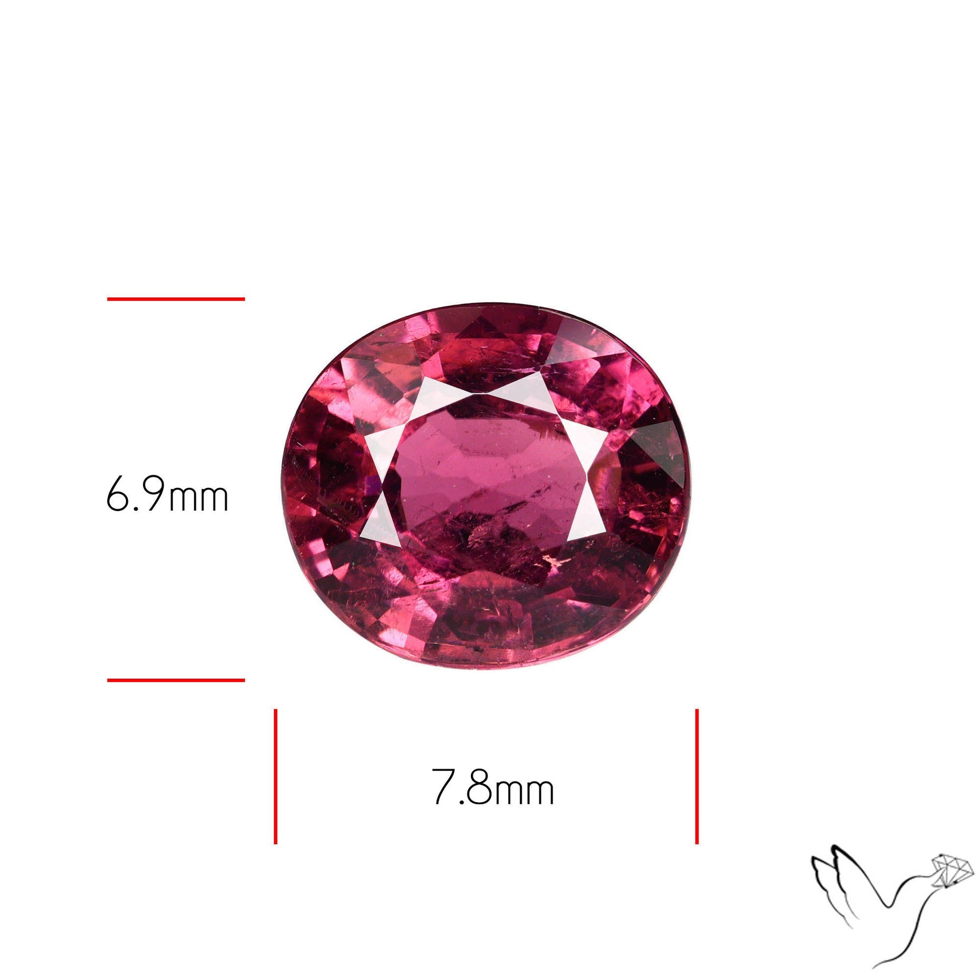 Natural Rubellite Pink Tourmaline Faceted High Grade