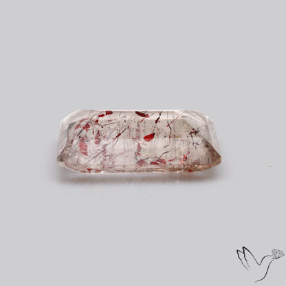 Lepidocrocite In Quartz Faceted