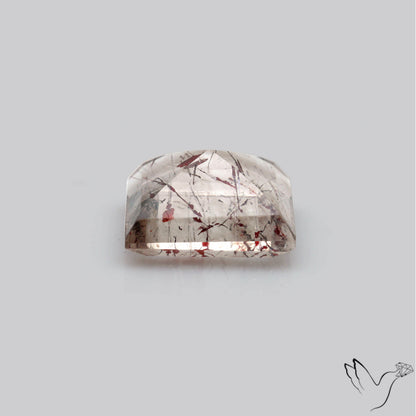 Lepidocrocite In Quartz Faceted