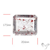 Lepidocrocite In Quartz Faceted