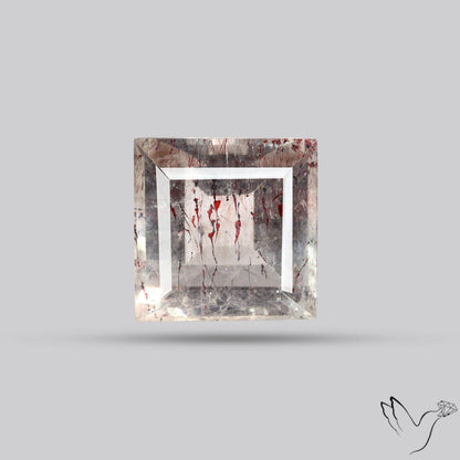 Lepidocrocite In Quartz Faceted