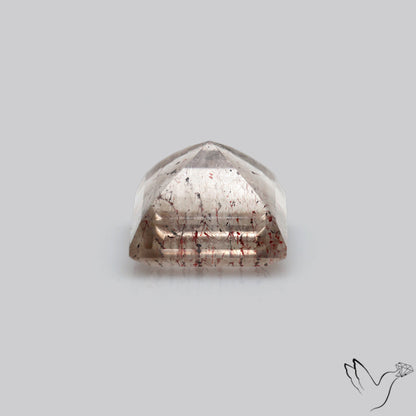 Lepidocrocite In Quartz Faceted