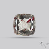 Faceted Lepidocrocite In Quartz with Irisescent Rainbow Inclusion