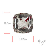Faceted Lepidocrocite In Quartz with Irisescent Rainbow Inclusion
