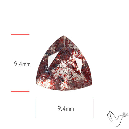 Lepidocrocite In Quartz Faceted