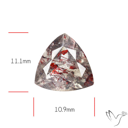 Lepidocrocite In Quartz Faceted