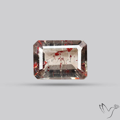 Lepidocrocite In Quartz Faceted