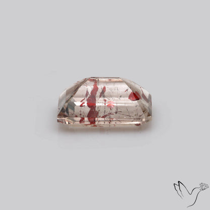 Lepidocrocite In Quartz Faceted