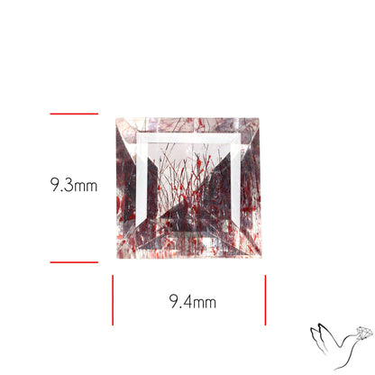 Lepidocrocite In Quartz Faceted