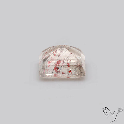 Lepidocrocite In Quartz Faceted