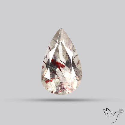 Lepidocrocite In Quartz Faceted