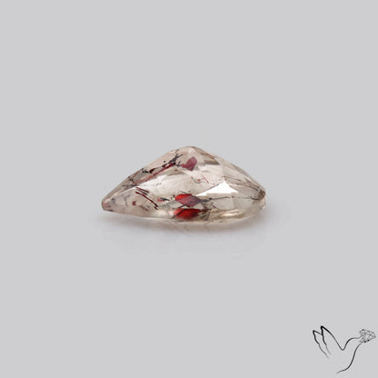 Lepidocrocite In Quartz Faceted