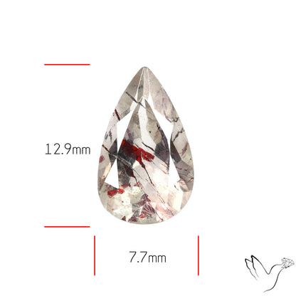 Lepidocrocite In Quartz Faceted